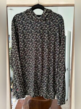Fore Fathers Meat Sweats Long Sleeve Hooded Performance Shirt size Large for dad